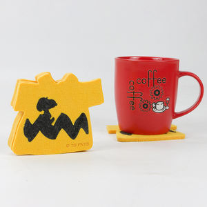 Customized 100% Eco-Friendly Polyester Felt Cartoon Design Durable Laser Cut Coasters <b>Placemat</b> Set Various Shapes Home Office - Product Image 5