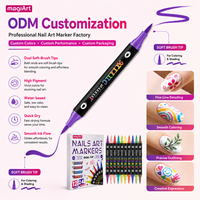 Fabricant de marqueurs pour nail art ODM, stylo à double pointe pour dessin d'ongles en acrylique, solution de développement de pointes de couleur personnalisées pour les marques de beauté mondiales
