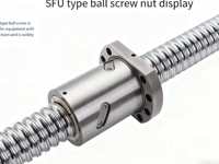 Sekrup Bola CNC SFU1204 C7 dengan Panjang 200-600/3000mm, Material Baja, Termasuk Nut Bola & Komponen Bantalan