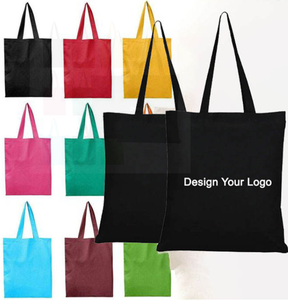 Nuevo diseño ecológico, bolsa de algodón con impresión por transferencia de calor, bolso de lona de color liso, tamaño grande - Product Image 1