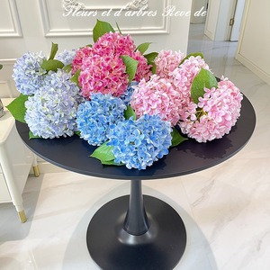 Vendita calda viola blu reale <span class=keywords><strong>come</strong></span> il gambo del fiore di ortensia artificiale tocco reale ortensia 16cm Dia per la decorazione di eventi di nozze della casa - Product Image 4