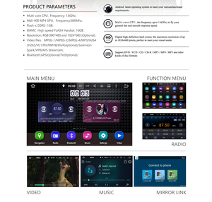 Autoradio Android 10.1 da 7.1 pollici con sistema gps collegamento specchio WIFI di rete 3g per <span class=keywords><strong>SKODA</strong></span> <span class=keywords><strong>Fabia</strong></span> 2015 - Product Image 4