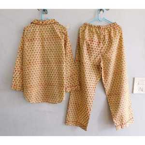 Conjunto de Pijama Floral para Mujer, 100% Algodón, Camisa de Manga Larga y Pantalones, Suave, Ligero y Transpirable, Ropa de Dormir de Verano - Product Image 5