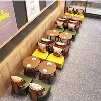 Mesa redonda de madera de café, sillón de cuero nórdico, centro de entretenimiento apilable, juego de muebles de comedor cuadrados modernos