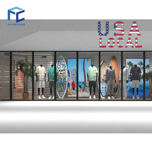 Estante de ropa de diseño interior para hombre, soportes de exhibición, tienda de ropa, muebles, estante de pizarra blanca, Boutique - Product Image 5