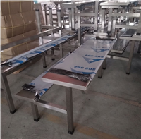 Meubles scolaires en acier inoxydable confortables, écologiques, durables et ignifuges, ensembles de tables et chaises de cafétéria personnalisables, bancs