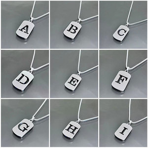 Collar de Acero Inoxidable con 26 Letras, Estilo Instagram, Cadena para Suéter, Cadena de Caja, Minimalista, para Hombres, Mujeres y Parejas, Cadena para Clavícula, No se Desvanece - Product Image 4