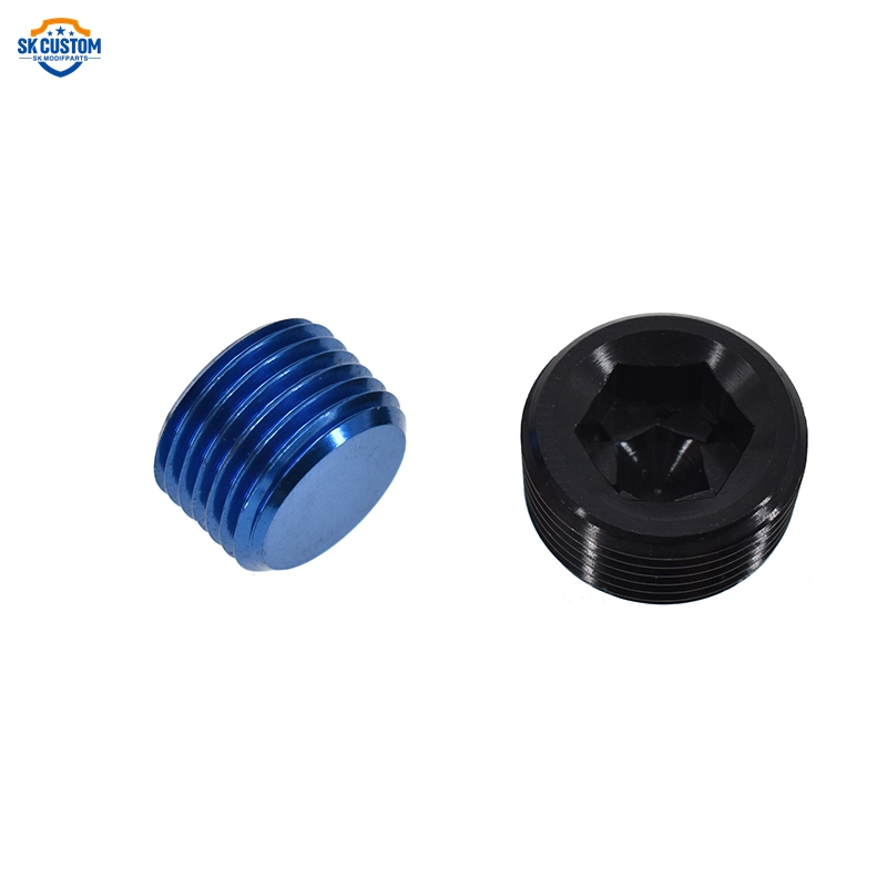 SK CUSTOM, Шестигранная головка 3/8 дюйма NPT, алюминиевая Трубная пробка, потайной концевой фитинг