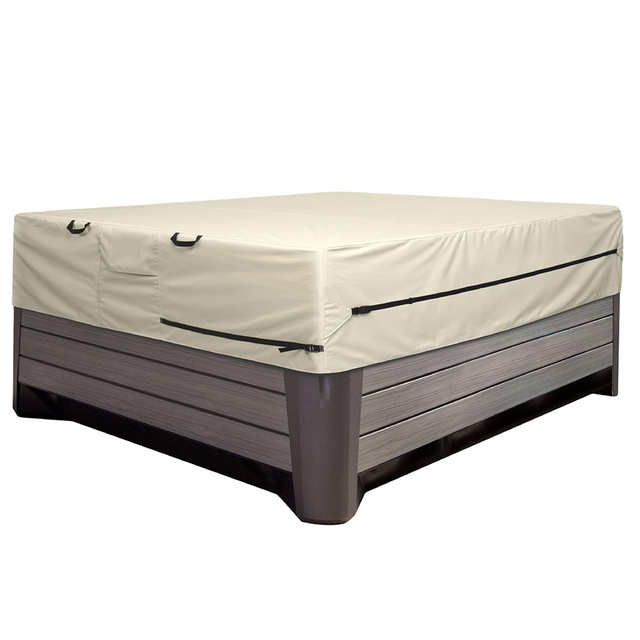 Wholesale 600D Square Custom Light Hot Tub Cover Waterproof Outdoor Spa Pool Covers