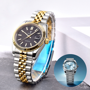 <span class=keywords><strong>Orologio</strong></span> Personalizzabile Impermeabile in Acciaio Inossidabile per Uomo e <span class=keywords><strong>Donna</strong></span>, Movimento Meccanico <span class=keywords><strong>Automatico</strong></span> Miyota, Colore Oro, Novità - Product Image 1