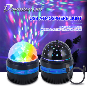 Projecteur d'étoiles rotatif USB RGB 3W, <span class=keywords><strong>boule</strong></span> magique en <span class=keywords><strong>cristal</strong></span>, lumière d'ambiance LED, <span class=keywords><strong>veilleuse</strong></span> pour fête, karaoké, chambre à coucher, décoration <span class=keywords><strong>de</strong></span> la maison - Product Image 1