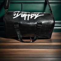 Sac de voyage personnalisé grand format anti-odeur, sac de sport imperméable en cuir PU pour homme, sac de week-end avec compartiment à chaussures
