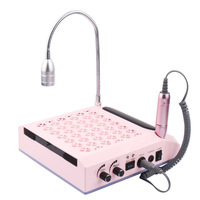 Lampe de bureau LED professionnelle 4-en-1 avec collecteur de poussière pour ongles, perceuse électrique pour ongles, embouts acryliques pour le nail art, fabrication OEM, directement de l'usine
