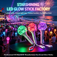 Bâton lumineux LED en acrylique personnalisé avec logo pour fans d'idoles, figurine 3D gravée, lumière de main lumineuse, bâton lumineux de cheering, fabrication en usine