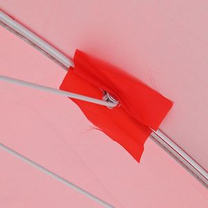 Sombrilla Doble con Protección UV Plateada de 1.3m, Control de Manivela, Poste de Aluminio Ajustable, para Exteriores, Puestos Callejeros, Patios - Product Image 4