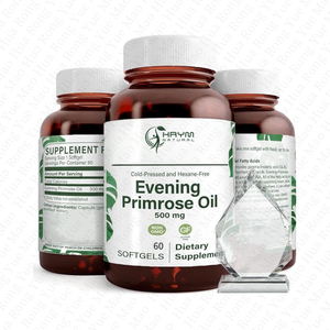 カスタマイズされた天然有機イブニングプリムローズオイル、脂肪酸由来ソフトカプセル、神経と心臓の健康をサポート - Product Image 1