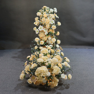 Flores Artificiales de Seda y Plástico, Tiras Colgantes en Cascada para Decoración de Ventanas, Banquetes de Cumpleaños, Escenarios de Boda y Compromisos - Product Image 1