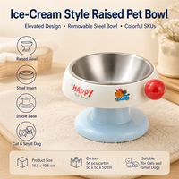 Gamelle surélevée au design ludique crème glacée pour faciliter l'alimentation des petits animaux et garder les coins de la mangeoire propres – Gamelle quotidienne surélevée pour animaux de compagnie