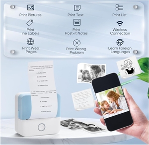 Giá rẻ nhất bán buôn di động xách tay mini Máy in ảnh Tạp Chí ghi chú Máy in hóa đơn mini Sticker nhãn inkless Máy in nhiệt - Product Image 3