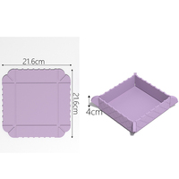 Tapis magnétique carré en silicone pliable, design à 4 coins, se transforme en boîte à goûter, comme un set de table, un plateau à fruits et une planche à découper pour le camping
