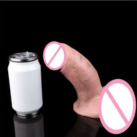 Dildo de silicona realista, suave, impermeable y grueso, con tacto artificial, flexible, para masturbación femenina, con clítoris y pene realistas.