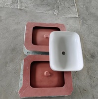 Évier de salle de bain Moule en silicone Matériau en fibre de verre Béton Céramique Évier Moule Salle de bain Évier Moule