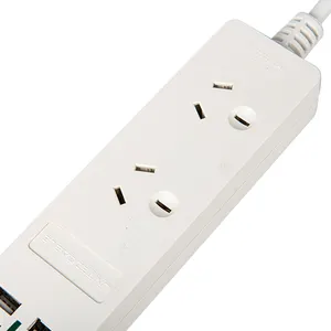 Usine en gros 2 ports 4 Usb chargeur rapide rallonge universelle AU multiprise avec Usb