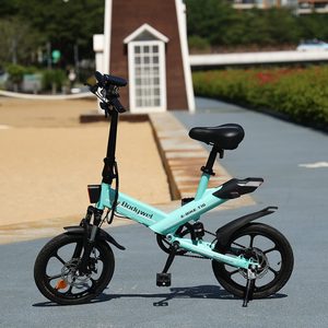 Vélo électrique pliable Bodywel T16, cadre en acier, batterie lithium, moteur roue arrière 36V 10.4AH 250W 16*2. Disque de roue 25KM/H en acier - Product Image 4