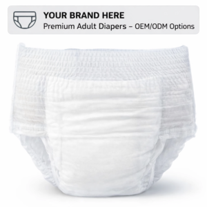 Pannolini per Adulti Unisex Usa e Getta ad Alta Assorbenza, Etichetta Privata OEM ODM, Biancheria Intima Anti-Perdita per Incontinenza, Produzione all'Ingrosso - Product Image 1
