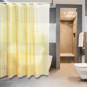 Ensemble <span class=keywords><strong>de</strong></span> rideaux <span class=keywords><strong>de</strong></span> <span class=keywords><strong>douche</strong></span> modernes en EVA/PEVA transparents 3D <span class=keywords><strong>avec</strong></span> <span class=keywords><strong>motif</strong></span> carré pour la maison ou l'hôtel - Product Image 5