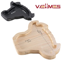 Plaque de cuisson antiadhésive épaissie en forme de taureau avec base en bois, compatible gaz et induction, pour barbecue coréen