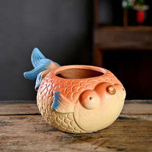 Pots à succulentes en céramique durables et créatifs, pots en <span class=keywords><strong>terre</strong></span> <span class=keywords><strong>cuite</strong></span> spéciaux pour la maison, contrôle des racines, vente en gros - Product Image 1