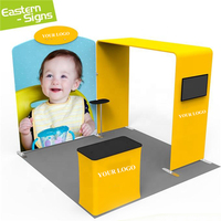 Stand d'exposition modulaire portable en tissu réutilisable 3x3, stand d'exposition standard 10x10 pour foire