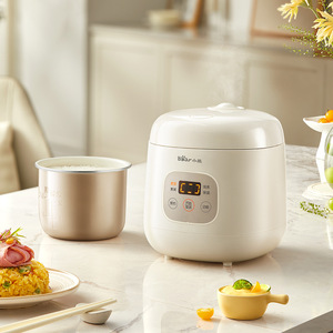 Little Bear Mini Rice Cooker 1.2L Multifunctional For 1-2 People <b>Drum</b> Shape Electric Off White - Product Image 5