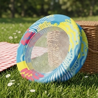 Jeu de disques d'extérieur avec 2 balles en caoutchouc rebondissantes, jeu de lancer et de attraper, petits disques volants pour pelouse, jouet pour enfants et adultes, jeu de plage, piscine, jardin