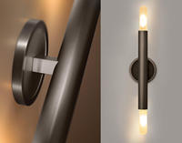 Applique murale LED double tête en cuivre de luxe, design moderne et minimaliste, pour chambre à coucher, chevet, salon, couloir, hôtel, maison