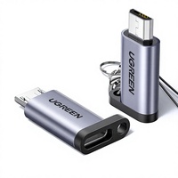 Adaptador de Carga Rápida UGREEN Tipo-C a Micro USB con Salida DC y LED, Nuevo, Compatible con [Insertar Dispositivos Compatibles Aquí]