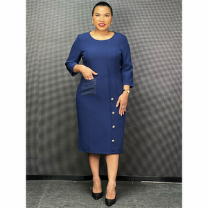 chinese dress ladies Biz Corporates Womens Short Sleeve Dress (30112) – Ace Workwear main image 0