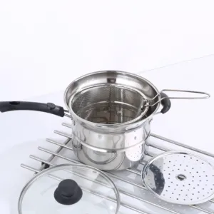 批发定制不锈钢面锅炊具汤和汤锅带滤网盖的面锅