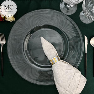 Placas de cargador de placa inferior de vidrio de nueva tendencia para fiestas bodas diseño estilo europeo seguridad - Product Image 3