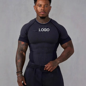 Camiseta Deportiva de Manga Corta de Secado Rápido y Corte Ajustado para Hombre, Estilo Americano, para Gimnasio, Fitness, Entrenamiento y Running - Product Image 1