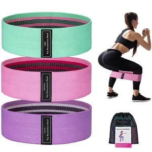 Kumaş kalça ganimet egzersiz direnç bantları set özel logo toptan döngü elastik Yoga egzersiz spor ev fitness bantları takım S/M/L