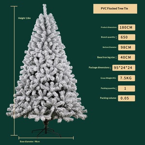 Wholesale Full PVC Flocked Dead Branch Christmas <b>Tree</b> Snowy Elf Style With <b>Lights</b> Snow Covered <b>Tree</b> Without Fence - Product Image 6