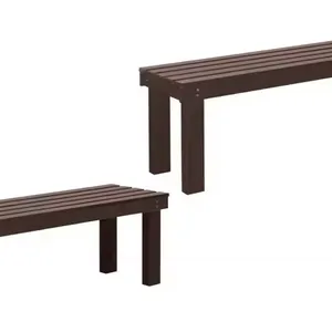 Meubles de patio banc de jardin extérieur KD-7976 banc long en bois sans dossier chaise de parc de cour