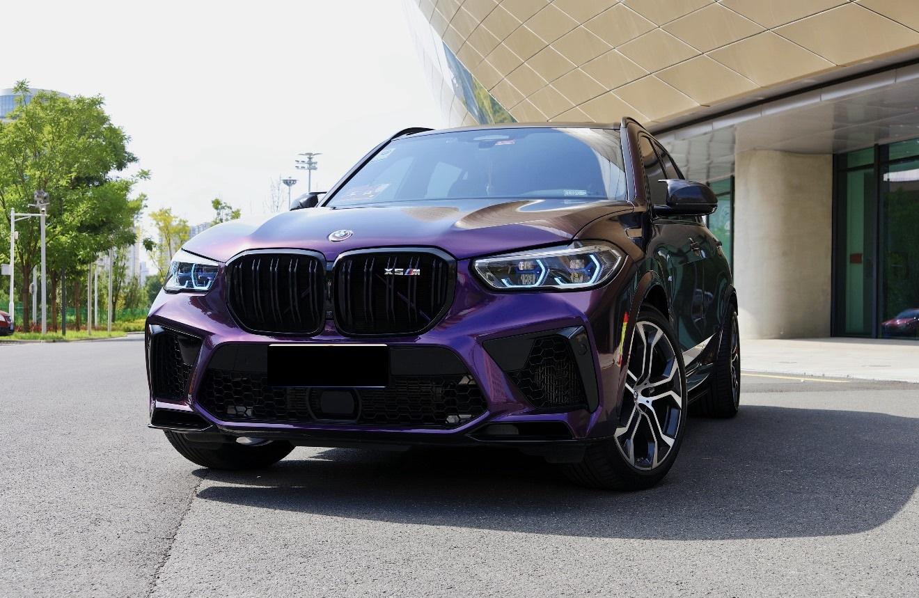 PET โลหะเหลว สีม่วงเที่ยงคืน