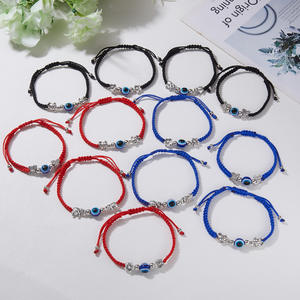 Ensemble de bracelets en corde bleue faits à la main <span class=keywords><strong>pas</strong></span> chers, bijoux pour femmes et filles, <span class=keywords><strong>bracelet</strong></span> mexicain à nœuds en corde réglable - Product Image 5
