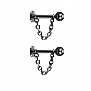 Para la venta caliente Cadena <span class=keywords><strong>de</strong></span> acero inoxidable Nariz Anillo <span class=keywords><strong>de</strong></span> uñas Extraíble Una uña Doble uso 16G Piercing Joyería Hombres Mujeres Regalo - Product Image 6