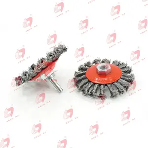 Twisted Knot Crimped Stainless Steel Wire Brush used to Cleaning Dust