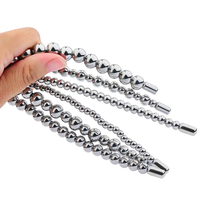 Nouveau mâle pénis perles choc électrique dilatateur urétral en acier inoxydable masseur de Prostate BDSM retard Masturbation jouets sexuels pour hommes