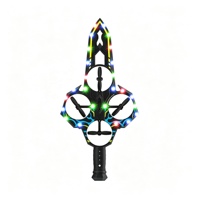 Mini drone 4DRC V66 4 axes RC Flying Sword à lancement manuel avec lumières LED colorées, maintien d'altitude, acrobaties 3D, jouet aérien